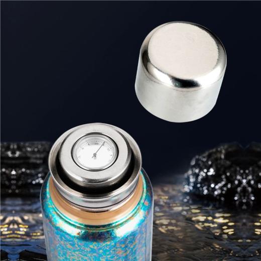 76新款钛杯纯钛保温杯高档机械显温男女车载便携大容量泡茶杯水杯 商品图2