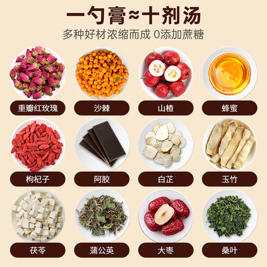 利谷轻舒沙棘玫瑰膏滋红玫瑰佛手草本滋润黄色暗沉男女滋补养生膏 商品图1