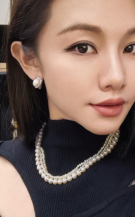 阮仕衡星系列（耳夹） S925银淡水珍珠耳饰 8.5-9mm ES24083HXD 商品图5