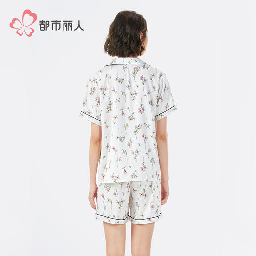 都市丽人女士丝质三件套薄冰雪丝印花好睡好眠三件套LHH5A2 商品图3