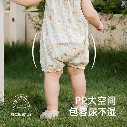 【森林密语系列】英氏婴儿衣服夏季透气轻薄女童纯棉连体衣碎花包屁衣2025新款 商品图3