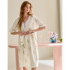 芬腾睡裙女纯棉短袖睡衣裙春夏季新款宽松休闲大码全棉家居服中裙 商品缩略图3