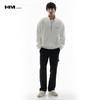 HIM漢崇  半拉链立领套头卫衣男简约绒面烧花宽松休闲上衣2025秋季 商品缩略图1