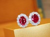 0.6ct刻面红宝石耳钉 商品缩略图0