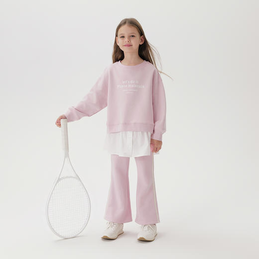 马克珍妮女童蝴蝶结撞色喇叭裤 儿童裤子2025年春装新款250266 商品图2