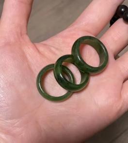 JS（小白）大圈口碧玉指环 商品图0