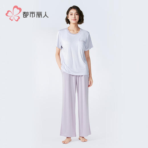 都市丽人女士特价棉质短袖套装薄针织人棉超值精选短袖类LHH2A1 商品图1