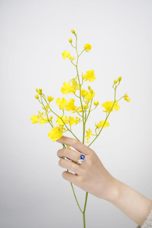 「节奏」皇家蓝蓝宝石钻石戒指 商品图2