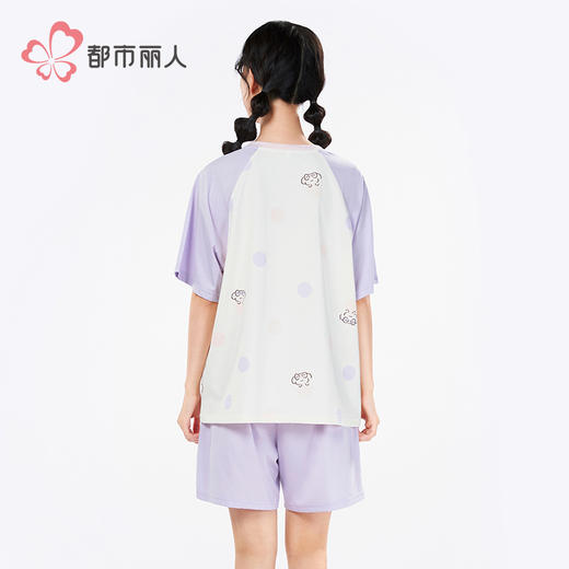 都市丽人女士特价棉质短袖套装薄32支CVC单面超值精选短袖类LHH2B4 商品图3