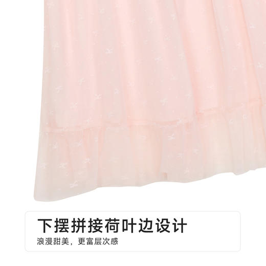 都市丽人女士特殊面料短袖裙薄针织网纱生活家居袖类LHH6D6 商品图8