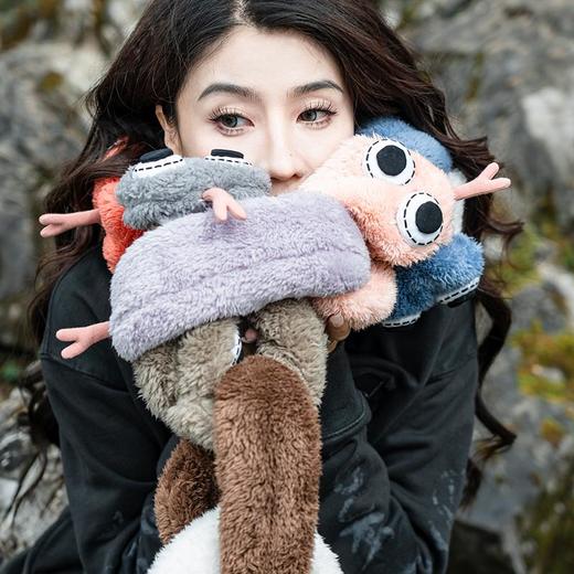 【1.21-2.6停发】芽小七原创手缝灵蛇盘珠围巾潮流百搭男女通用冬季柔软 商品图2