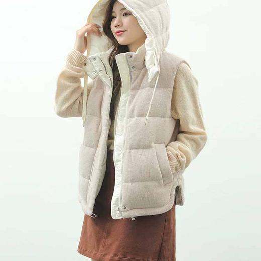 顺丰包邮35535正反两穿纯手工钉珠绵羊毛珠片鹅绒羽绒马甲3573 商品图2