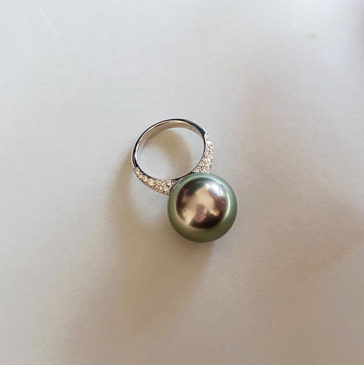 CLASSIC系列 18K镶钻石和大溪地珍珠 戒指 商品图1