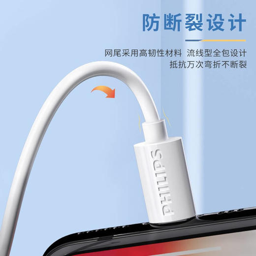 PHILIPS/飞利浦 SWR1101/93 苹果数据线 MFI苹果认证 USB-A转Lightning 充电线 商品图5
