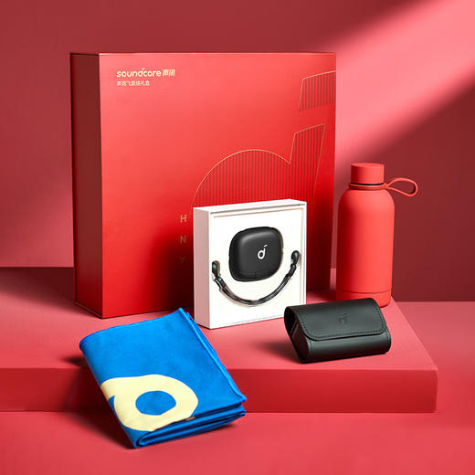 soundcore声阔新春运动礼盒 飞跃线AeroFit Pro+收纳包+运动毛巾+运动水杯  A3871 商品图2