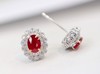 1.35ct刻面红宝石耳钉 商品缩略图2