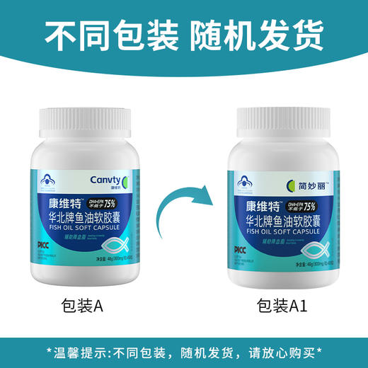 Canvty 简妙丽鱼油 康维特鱼油 尚维麦的鱼油 降血脂发生豆豆辅助 商品图1
