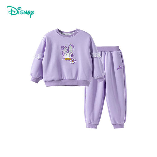 迪士尼新款黛丝印花女童运动服套装萌娃踏青休闲卫衣卫裤ZD1ET006 商品图10