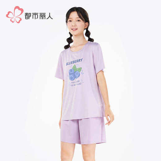 都市丽人女士特价棉质短袖套装薄牛奶丝拉架超值精选短袖类LHH2A2 商品图2