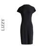 LIZZY早秋新款简约气质修身显瘦百搭弹力面料舒适收腰S连衣裙 商品缩略图4