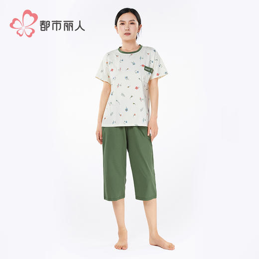 都市丽人女士特价棉质短袖套装薄32支CVC单面超值精选短袖类LHH2B5 商品图1