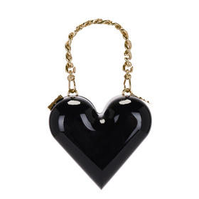 GCDS 女士爱心手提包 黑色 A2OW5604AB499