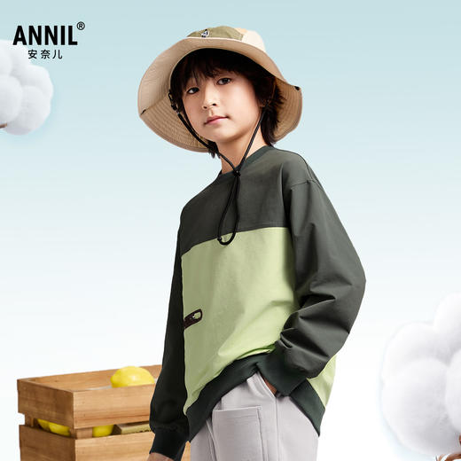 男童圆领长袖卫衣春季新款安奈儿童装EB511018 商品图0