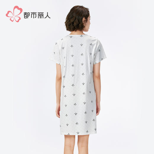 都市丽人女士无尘棉短袖裙薄单面无尘棉生活家居短袖类LHH6C4 商品图4