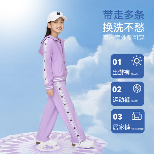 【实体店同款】女童潮酷运动休闲针织单裤裤子春季新款安奈儿童装AG416521 商品图2