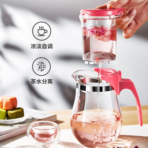 雅集玻璃壶水滴飘逸杯650ml（闺蜜粉） 商品图7