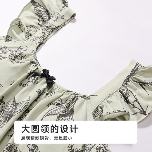 都市丽人女士棉质背心套装薄40支TC拉架亲情蜜语袖类LHH2G7 商品图4