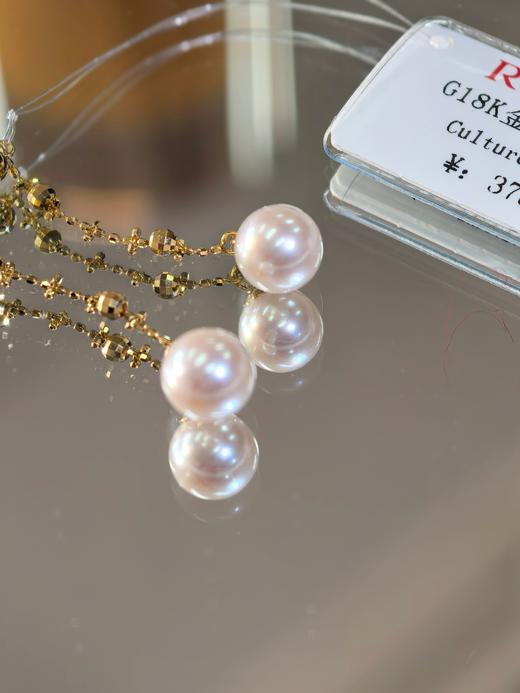 阮仕light系列  G18K金日本akoya珍珠耳饰 7-7.5mm  EY23171LTA 商品图6