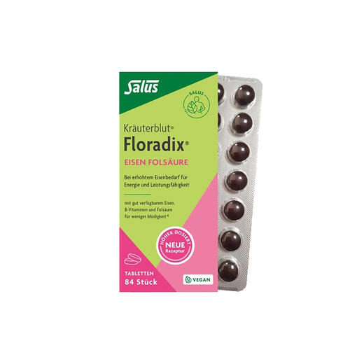德国Salus莎露斯Floradix有机绿铁片84粒/盒 商品图0