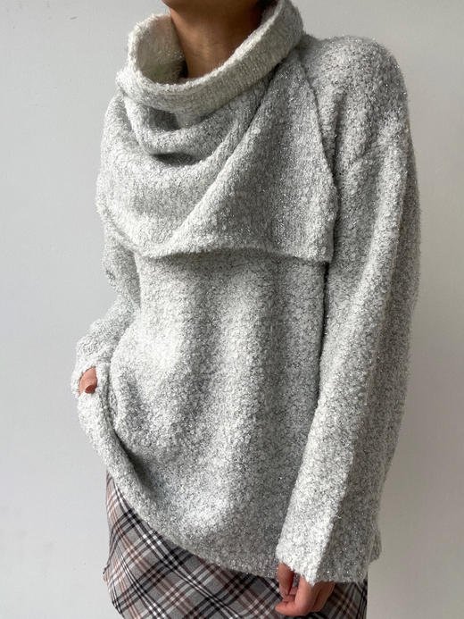 VC｜HD24004SL Tinsel sparkle sweater  [ 针织毛衣 银 ]【HOLIDAY】 商品图7