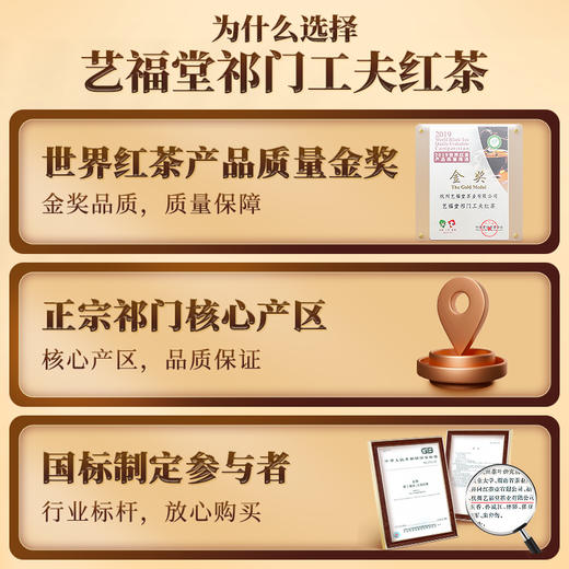艺福堂 特级浓香型 祁门工夫红茶  正宗安徽原产  250g/罐 商品图1
