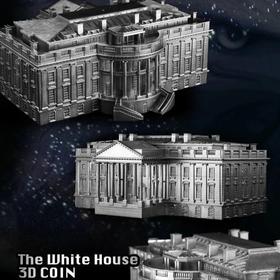 【预定】美国白宫3D立体大银币，十盎司重磅！春节后发货！