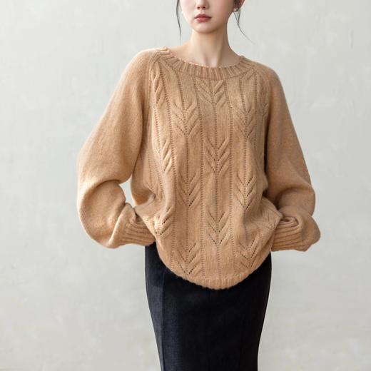 苏苏姐家有致基础羊绒毛衣17号手工diy编织毛线棒针自制材料包 商品图2