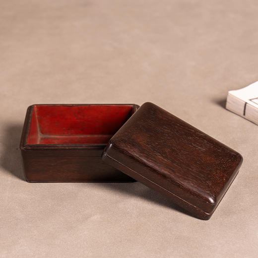 清 紫檀素工盖盒 商品图4