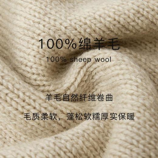 IC 100%绵羊毛撞色包边毛衣女2025新款气质休闲高级针织上衣 商品图3