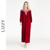 LIZZY早秋优雅长袍高贵宽松钉珠宴会派对礼服连衣裙8095 商品缩略图0