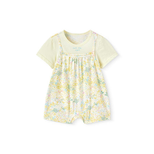 【商场同款】英氏婴儿衣服夏季轻薄透气女宝连体衣短袖纯棉包屁衣 商品图4