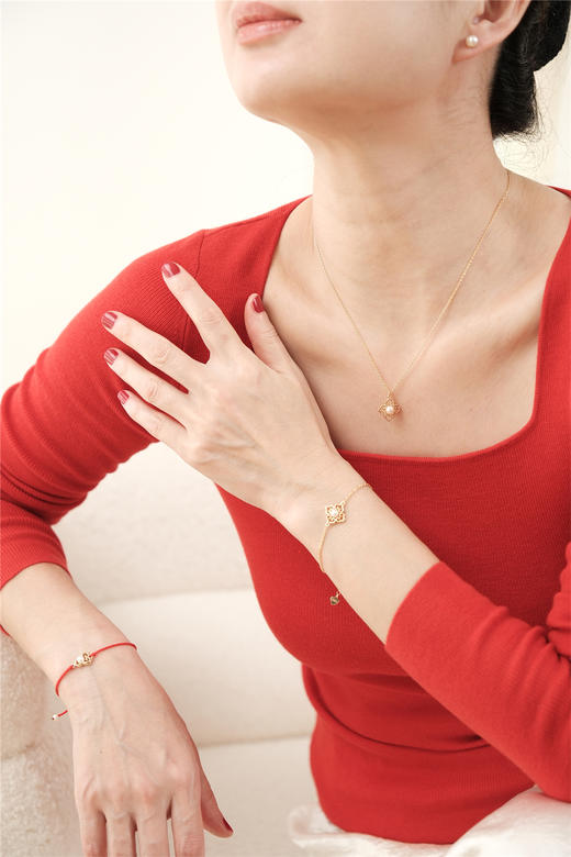 pearl moments珍刻  万事如意 四叶草（珍珠）项链 商品图8