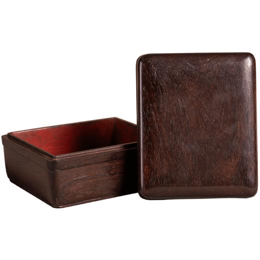 清 紫檀素工盖盒 商品图5