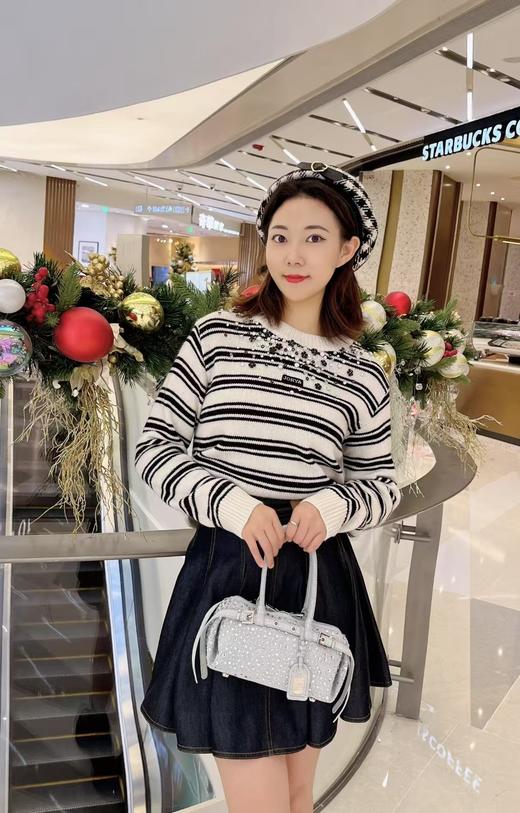 JR2025春季新款黑白条针织衫 R104002C 商品图2