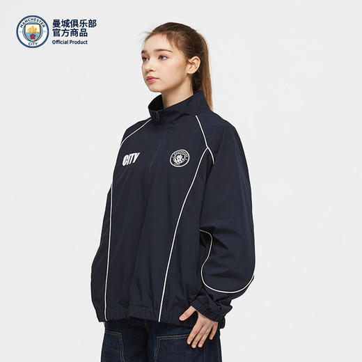 【官方正版】曼城俱乐部 | 深蓝立领外套足球迷简约运动夹克 商品图3