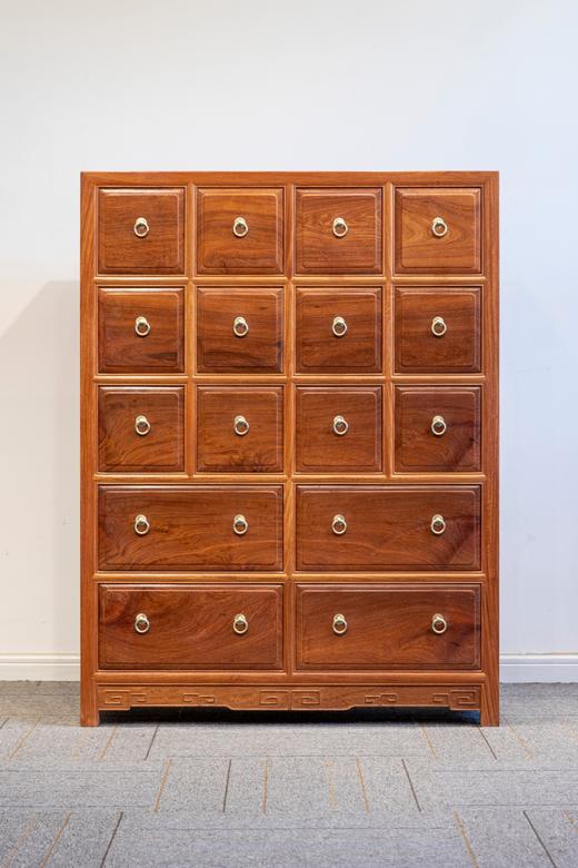 红桥红 | 家具严选  缅甸花梨（大果紫檀）【116药柜 收纳柜】 商品图0