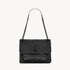 【一】SAINT LAURENT 圣罗兰 女士 Niki 中号复古皮革提挎包 黑色 633184 0EN08 1000 商品缩略图0