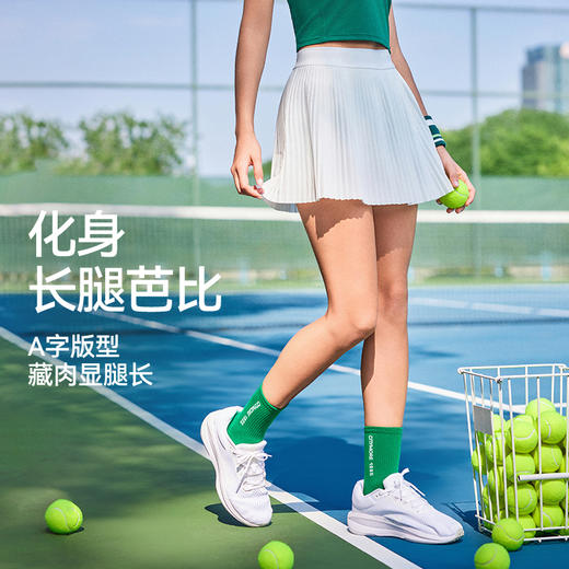 【上新】科里芙假两件百褶短裙网球裙女高腰显瘦运动跑步裙带口袋 商品图2