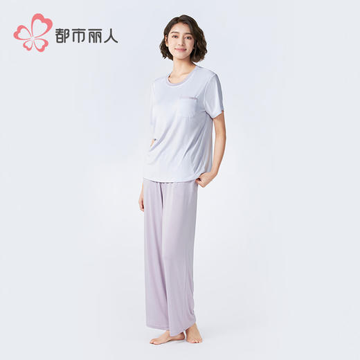 都市丽人女士特价棉质短袖套装薄针织人棉超值精选短袖类LHH2A1 商品图2