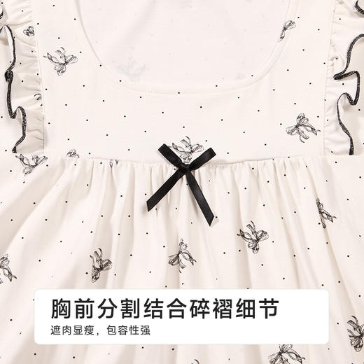 都市丽人女士无尘棉短袖裙薄单面无尘棉生活家居短袖类LHH6C4 商品图8